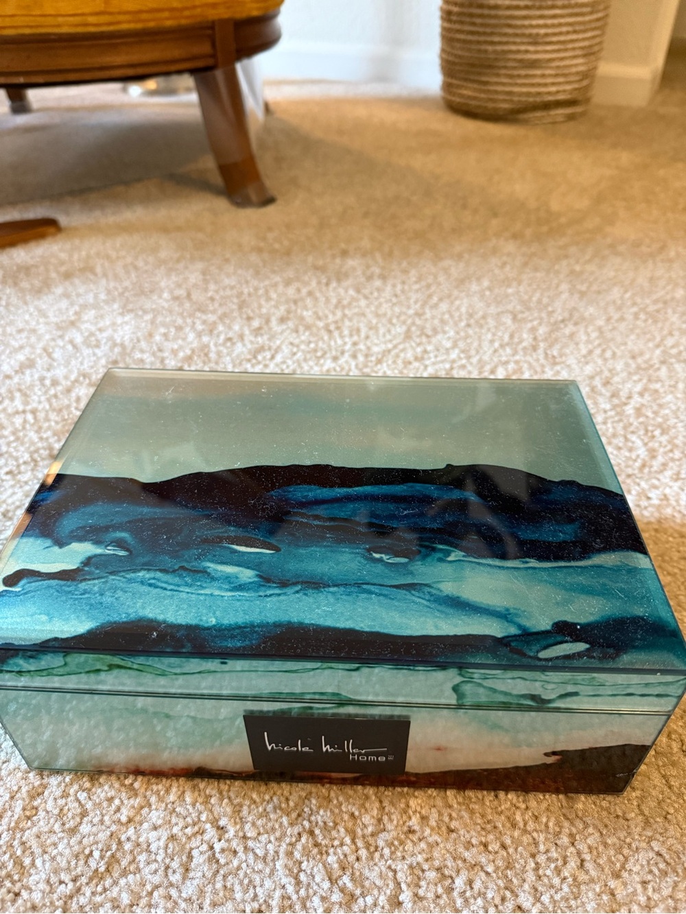 Nicole Miller Home Ocean-Inspired Glass Keepsake Box